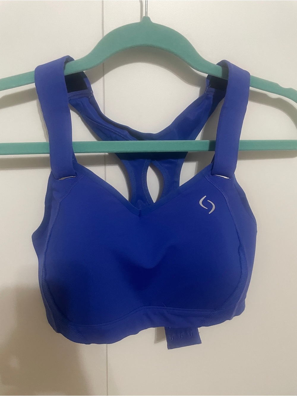 Moving Comfort High-Support Racerback Sports Bra - Cobalt Blue 34D